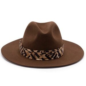 FENDI FF logo wool felt fedora hat